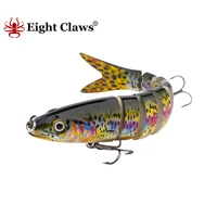 eight claws multi jointed fishing lure 8 segments 19g 13 5cm swimbait wobbler sinking trout hard saltwater bait with hook
