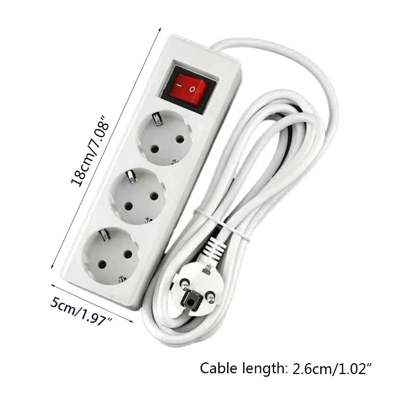 

Европейский стандарт немецкий тип удлинитель 3/4/5 розетки в ряд плоский адаптер переключатель