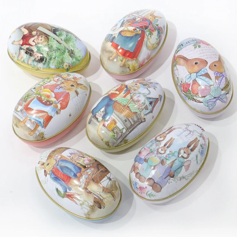 Easter Day Sunday Eggs Tinplate Candy Box Case DIY Large Decoration Arts Crafts Birthday Kids Toys Education Holiday Decorations | Дом и сад