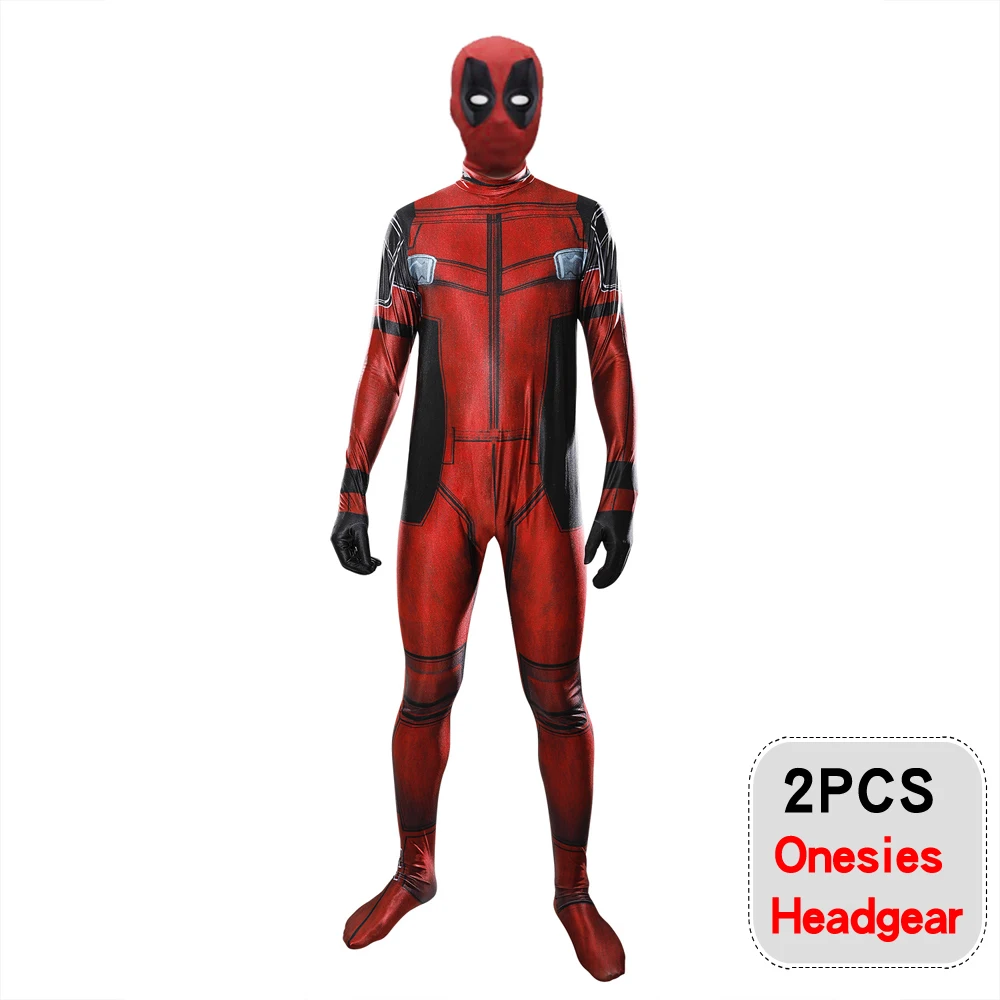 Jumpsuit mask-A ; Детский костюм Дэдпула с маской; костюм супергероя для костюмированной вечеринки; цельнокроеное боди для мальчиков; Детские вечерние костюмы на Хэллоуин - Цвет: Jumpsuit mask-A