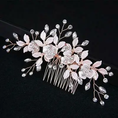 

Elegant Wedding Hair Combs for Bride Crystal Rhinestones Pearls Women Hairpins Bridal Headpiece Hair Accessories