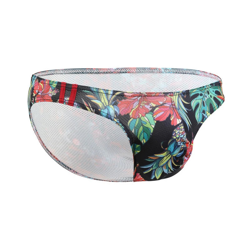 10PCS Lot Sexy Underwear Low Rise Male Printed Panties Men's Brief Nylon Underpants Boy Bikini Briefs Breathable Sexy Underwear