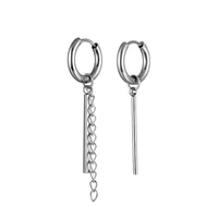 simple stainless steel sticks hoop earrings for women men modern street jewelry statement brincos 2021 trend chain earring mujer
