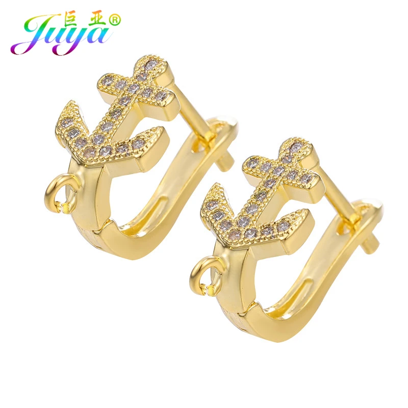 Juya, сделай сам, серьги, ювелирные изделия, Mkaing, аксессуары, застежка, серьги, крючки и застежки для модных жемчужных сережек, материал для изготовления - Цвет: Gold