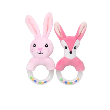 Cute Baby Rattle Toys Rabbit Plush Baby Cartoon Bed Toys baby 0-12 months Educational baby rattle Rabbit Hand Bells