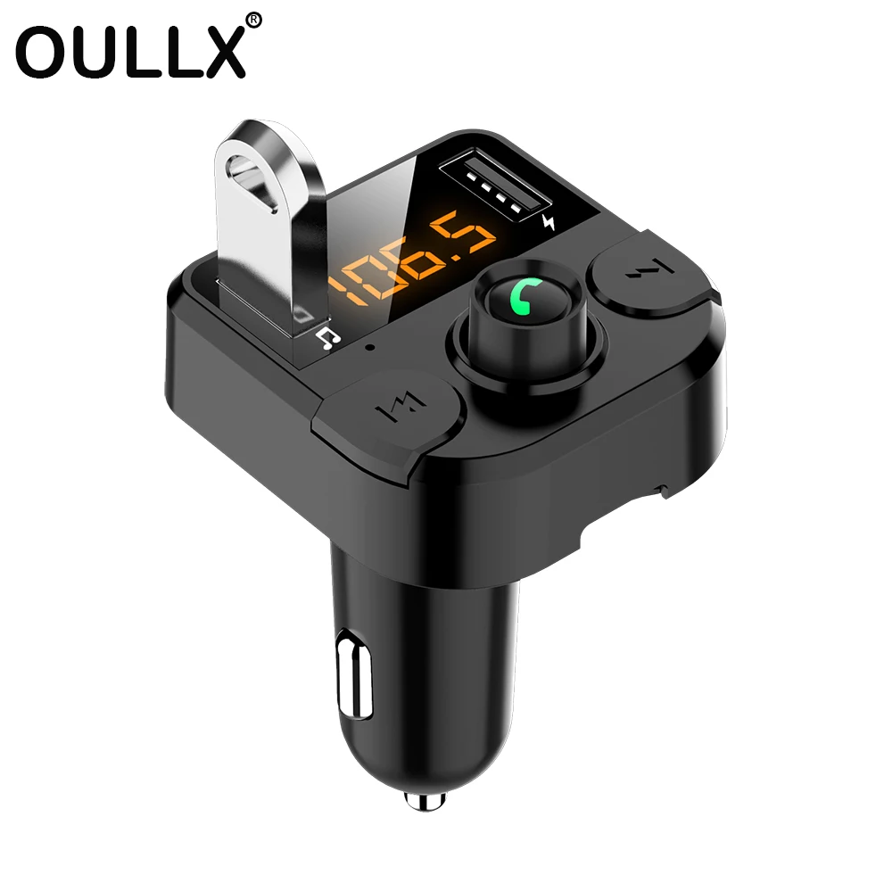 OULLX 2.1A 1A двойной зарядное устройство USB Bluetooth 5 0 автомобильный комплект