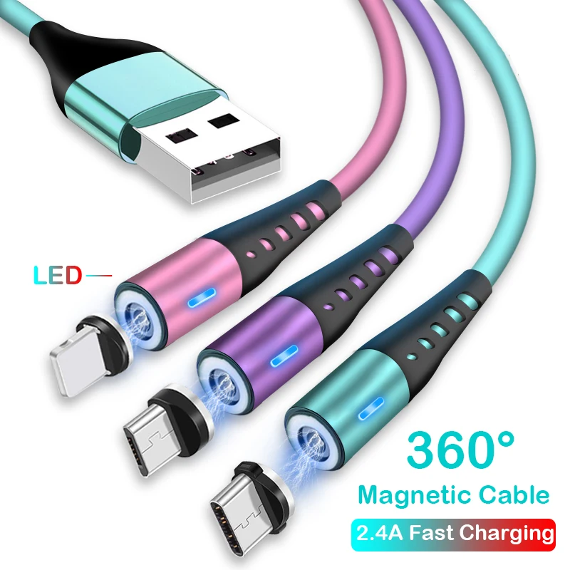 

Liquid Silicone Magnetic Cable Fast Charging Magnet Type C Apply To For iPhone Huawei Samsung Android Magnet Charger Phone Cord