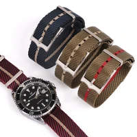 military nylon nato strap watchbands french troops parachute bag watch accessories for omegarolexseikotudor black bay strap