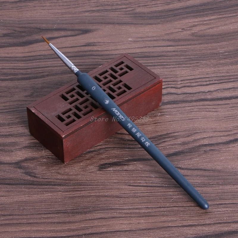 

Fine Hand Painted Thin Hook Line Pen Miniature Paint Brush Set Professional Wolf Hair Brush Painting Pen for Fine Detailing