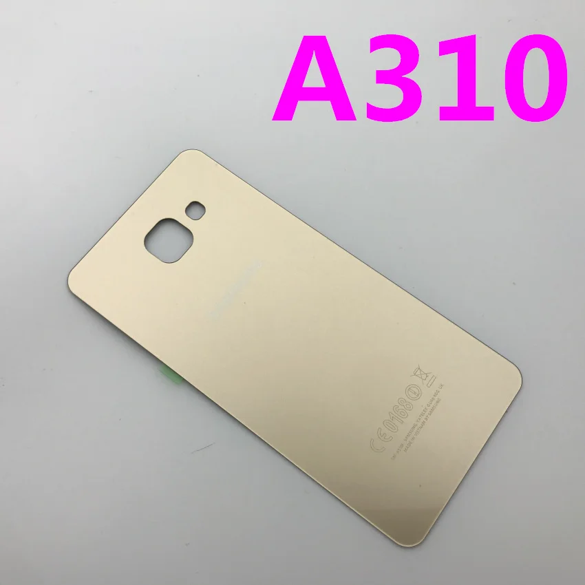 A310 gold Задняя панель батареи Стекло задняя дверь Крышка для samsung Galaxy A3 A310 A310F A5 A510 A510F A7 A710 A710F() предварительно клейкие наклейки - Цвет: A310 gold