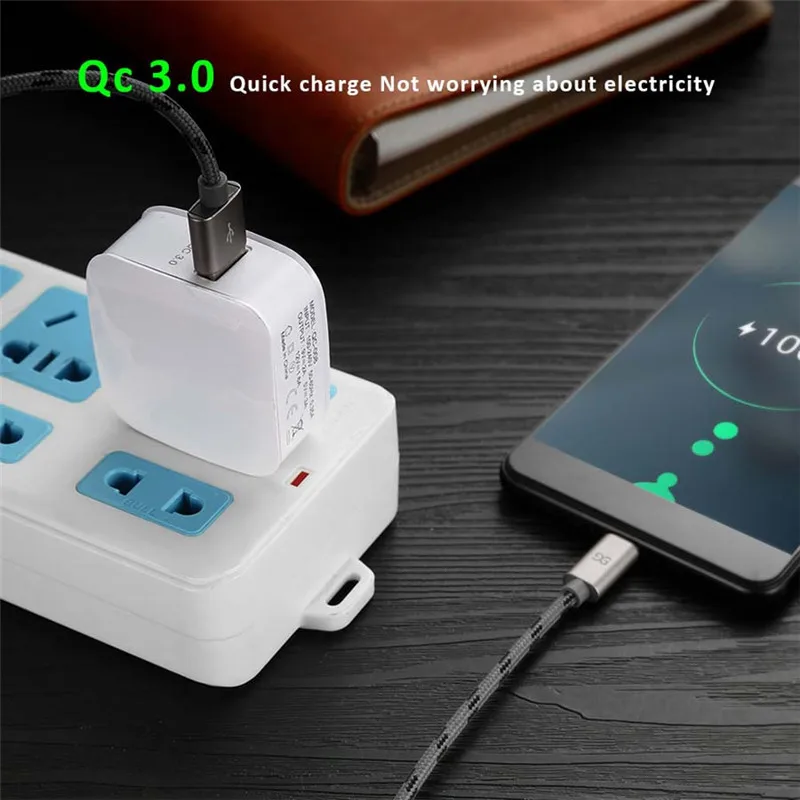 18 Вт телефон USB зарядное устройство Quick Charge 3 0 быстрый мобильный QC Зарядка через