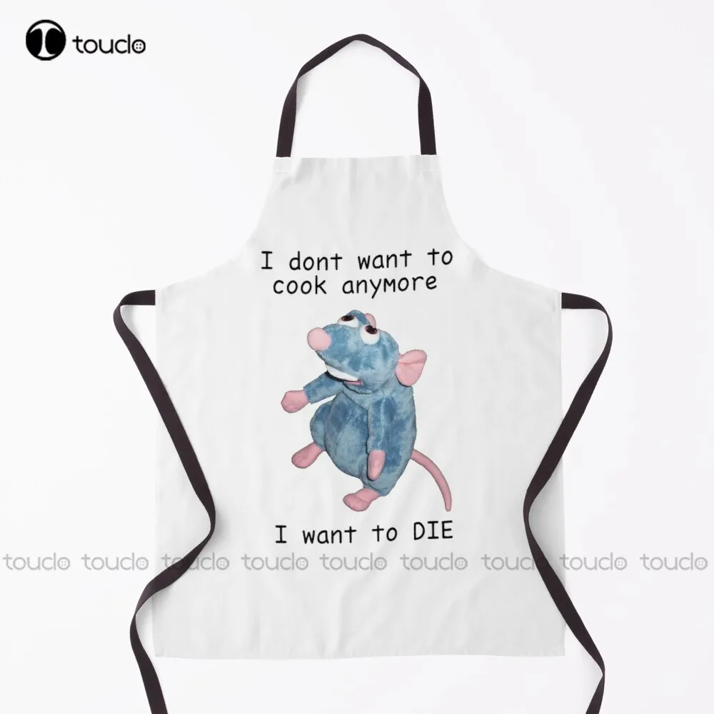 

Remy Doesn'T Want To Cook Anymore :( Apron Chef Apron Personalized Custom Cooking Aprons Garden Kitchen Household Cleaning New