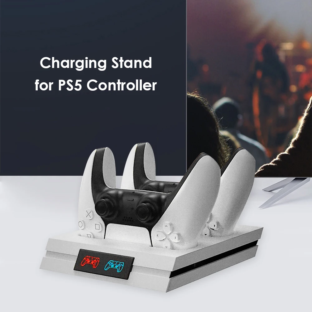 PS5 контроллер Зарядное устройство зарядная станция с двумя USB светодиодный