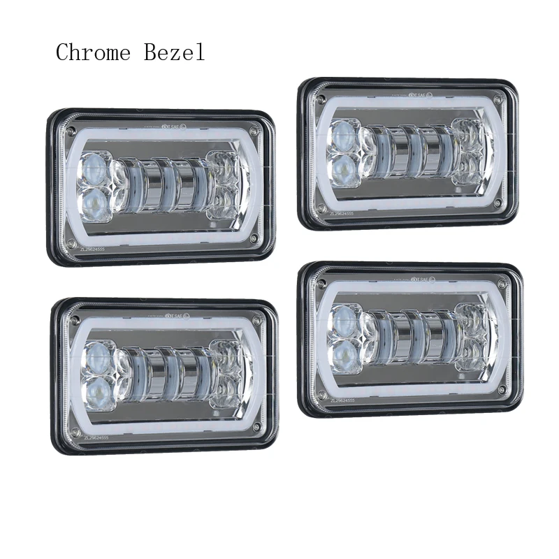 Автомобильная светодиодная фара 4x6 дюймов замена герметичного луча белый ореол