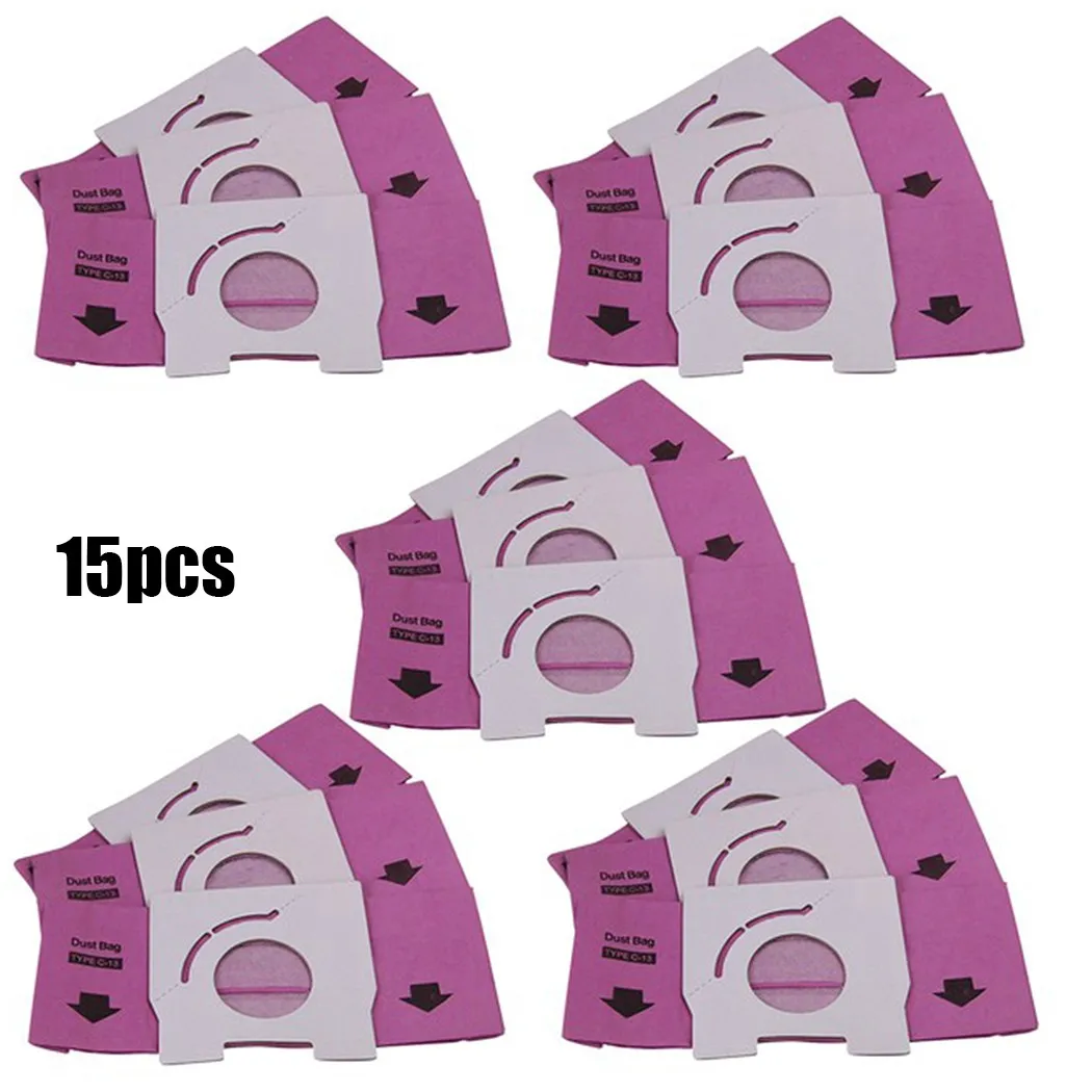 

15pcs Vacuum Dust Bags TYPE C-13 Vacuum Dust Bag Replace For Panasonic MC-3300 MC-3310 MC-3900 MC-391 Vacuum Bags For Home