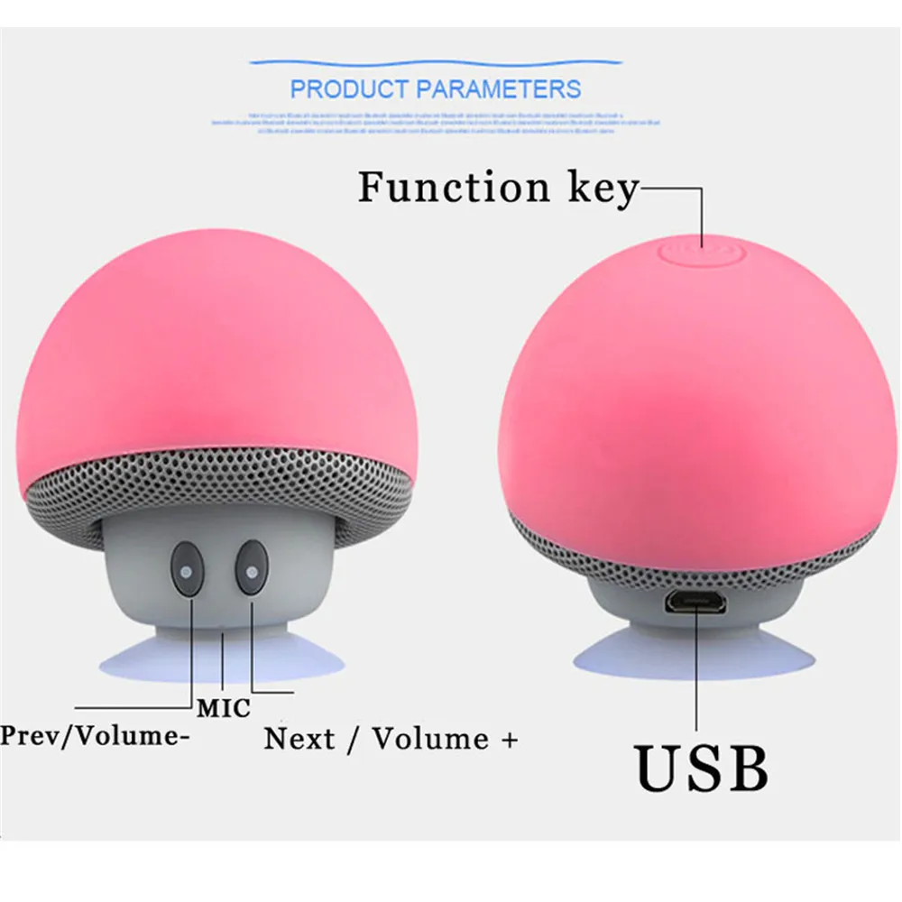 Беспроводной Bluetooth динамик портативный водонепроницаемый мини в виде гриба