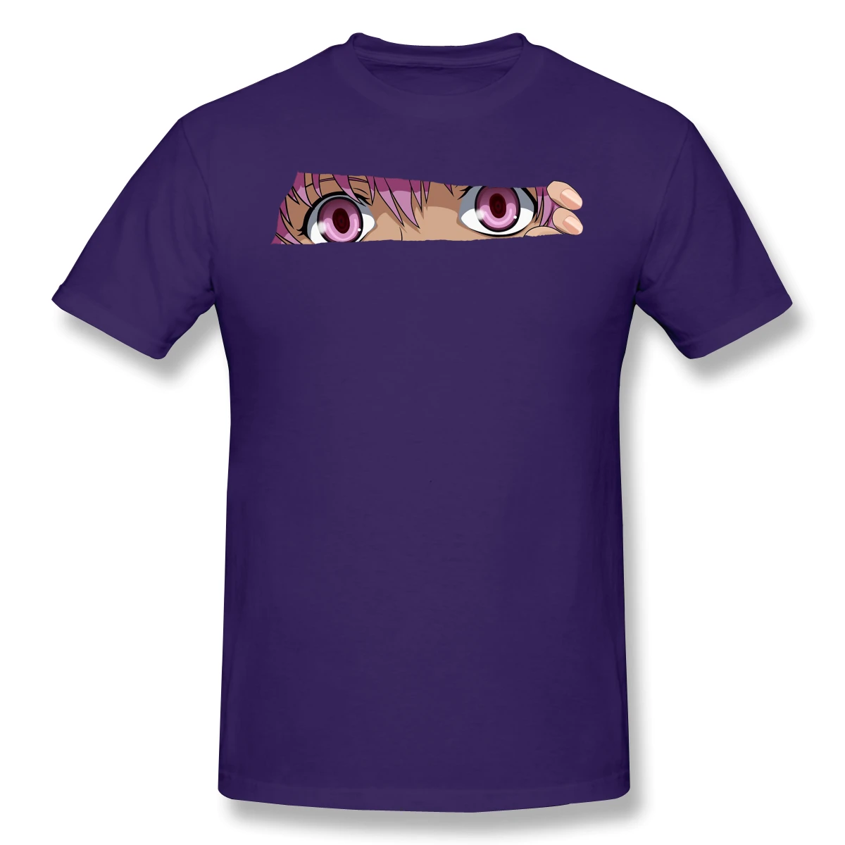 Men Mirai Nikki T-Shirts Funny Tops Nikki-gasai Yuno Pure Cotton Tees Harajuku tShirt | Мужская одежда