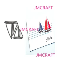 jmcraft 2021 new beautiful sailboat metal cutting die for scrapbooking practice hands on diy album card handmade tool