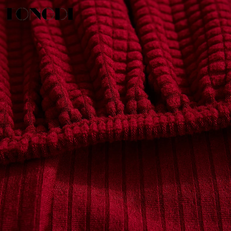 Однотонный эластичный клетчатый флисовый чехол TONGDI мягкий полиэстер