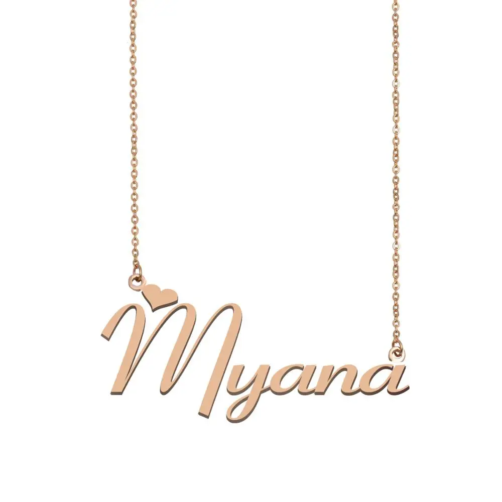 Myana имя ожерелье пользовательское для женщин девушек Лучшие Друзья День рождения