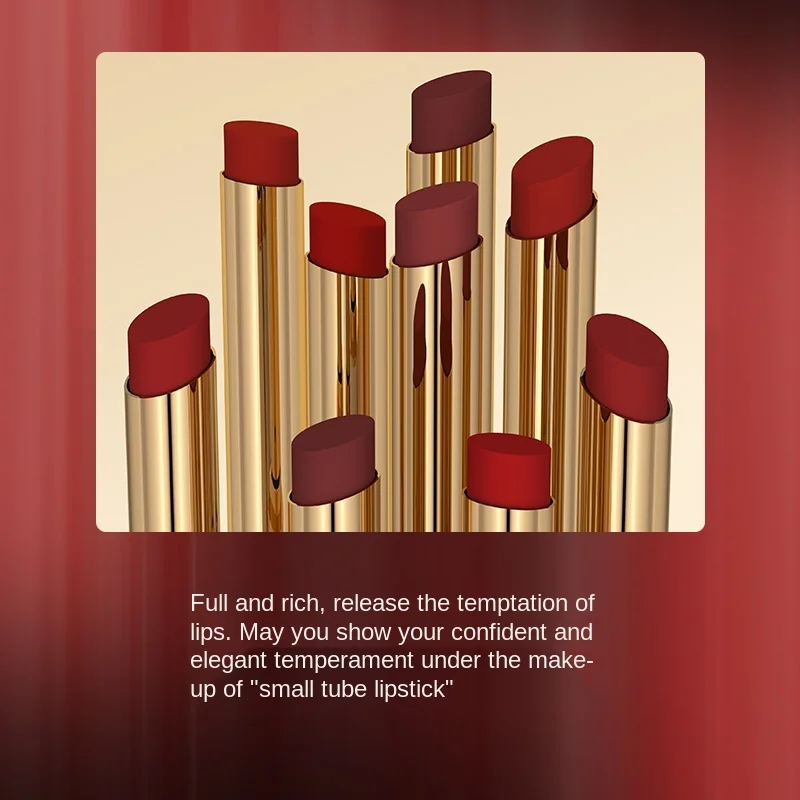 Маленькая тонкая губная помада TT нишевая брендовая водостойкая маслостойкая
