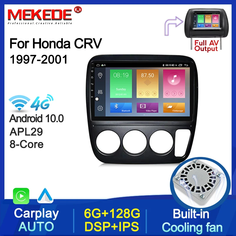 

2,5 D IPS экран 6 + 128G для Honda CR-V CRV 2006-2011 Android 10,0 автомобильный мультимедийный плеер радио GPS навигация головное устройство WIFI RDS