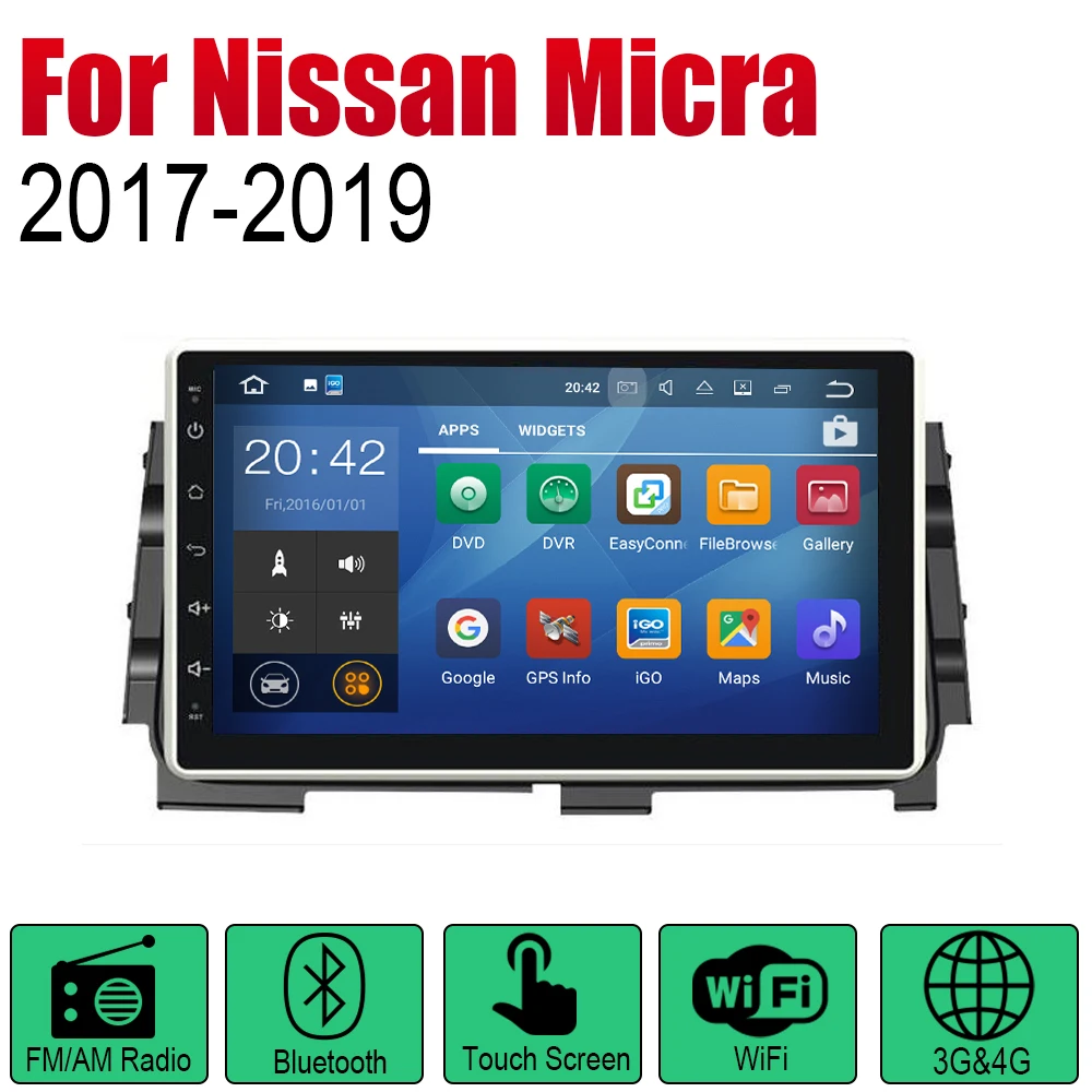 Автомобильный мультимедийный плеер для Nissan Micra 2017 2019 аксессуары Android GPS