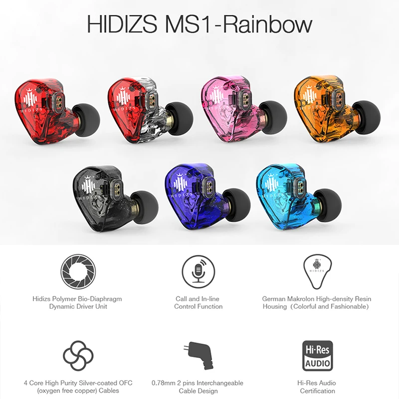Hi Fi наушники Hidizs динамические стереонаушники с разъемом IEM и 0 78 мм аудио