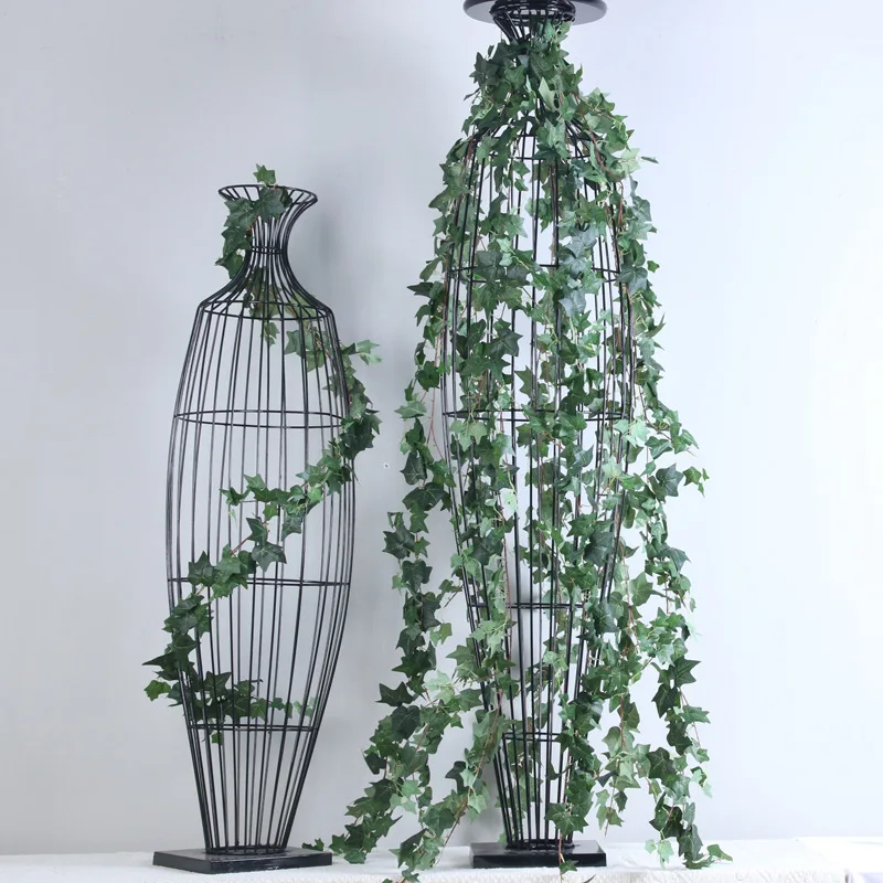 

4Pcs/lot Artificial plant Simulation 1.8m ivy strip green vine Sewer Decor Home wedding Backdrop wall hanging rattan fake plants