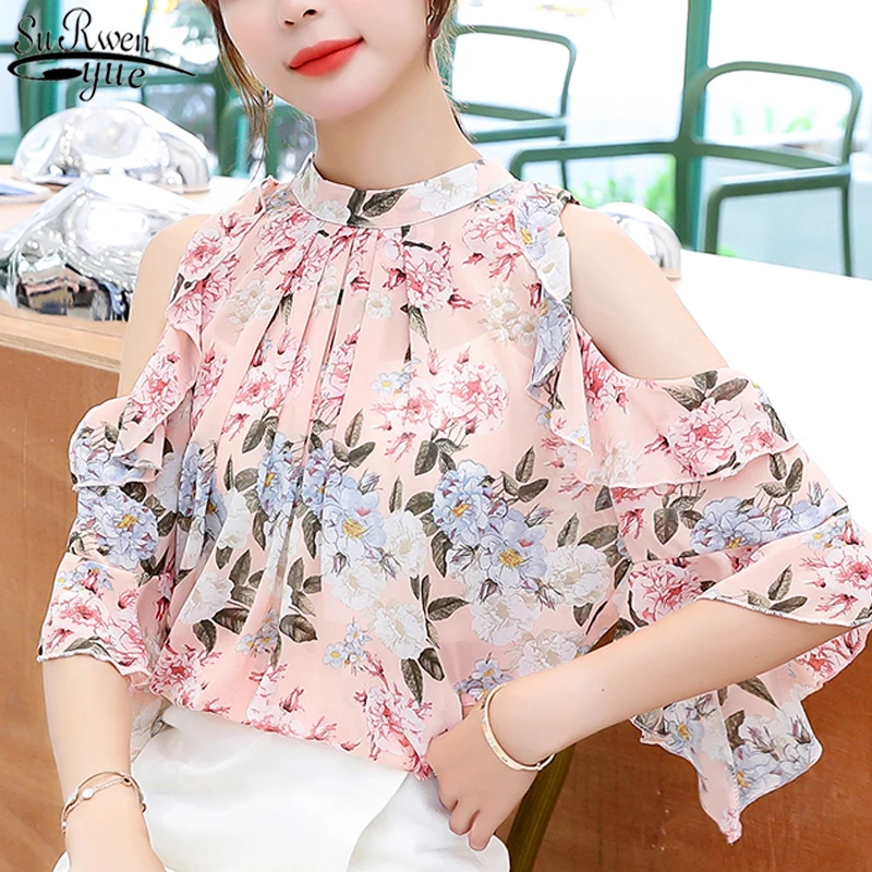 Blusas 2021 летние женские топы и блузки с О-образным вырезом Женская рубашки для