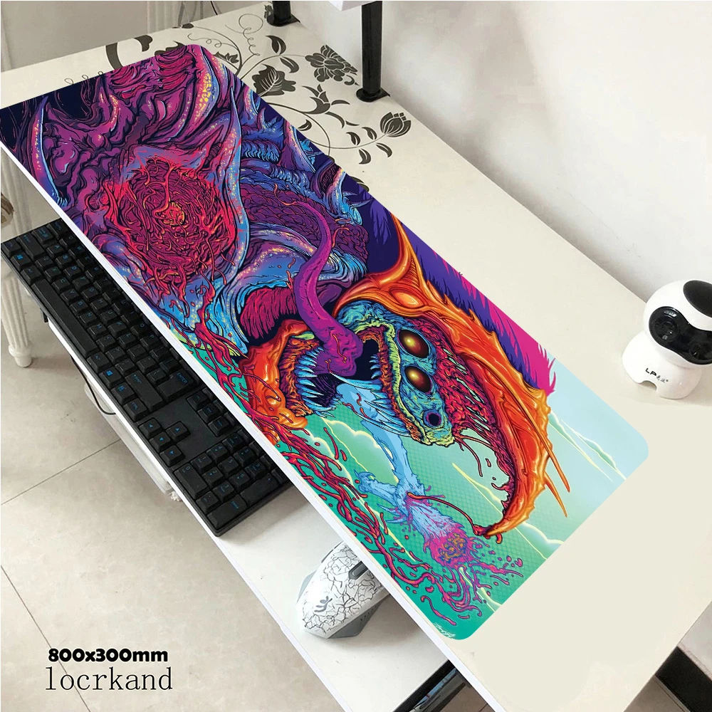 

Onsmil 80x30cm XL Lockedge Large Gaming Mouse Pad Computer Gamer CS GO Keyboard Mouse Mat Hyper Beast Desk Mousepad for PC