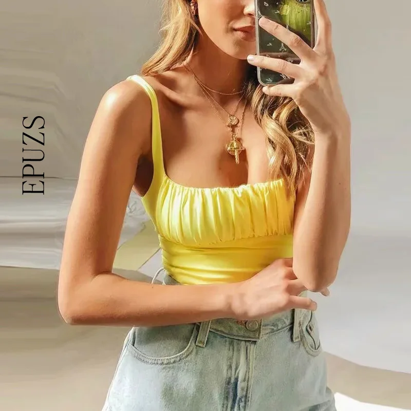 Неоновый зеленый сексуальный укороченный топ Женская Повседневная Розовая