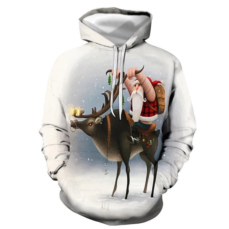 Негабаритная толстовка с 3D принтом животных оленя капюшоном новинка 2020 странные