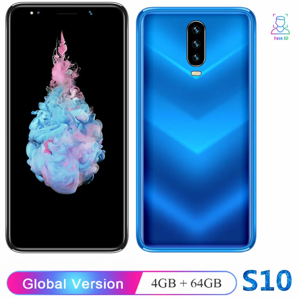 S10 глобальная версия четырехъядерных смартфонов 4 Гб ОЗУ 64 ПЗУ 5 дюйма Мп + 13 МП