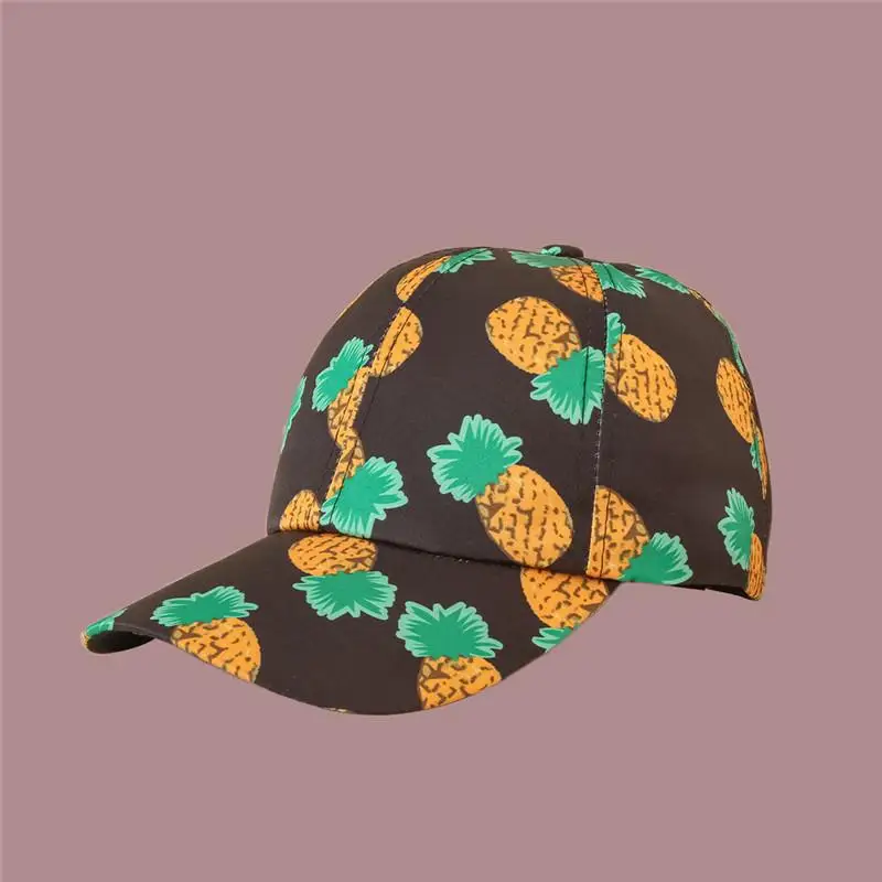 

2021 Cotton pineapple print Casquette Baseball Cap Adjustable Snapback Hats for men and women 92