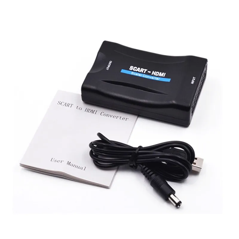 Bundwin 1080P HDMI SCART Аудио Видео адаптер USB кабель питания высококлассный конвертер AV
