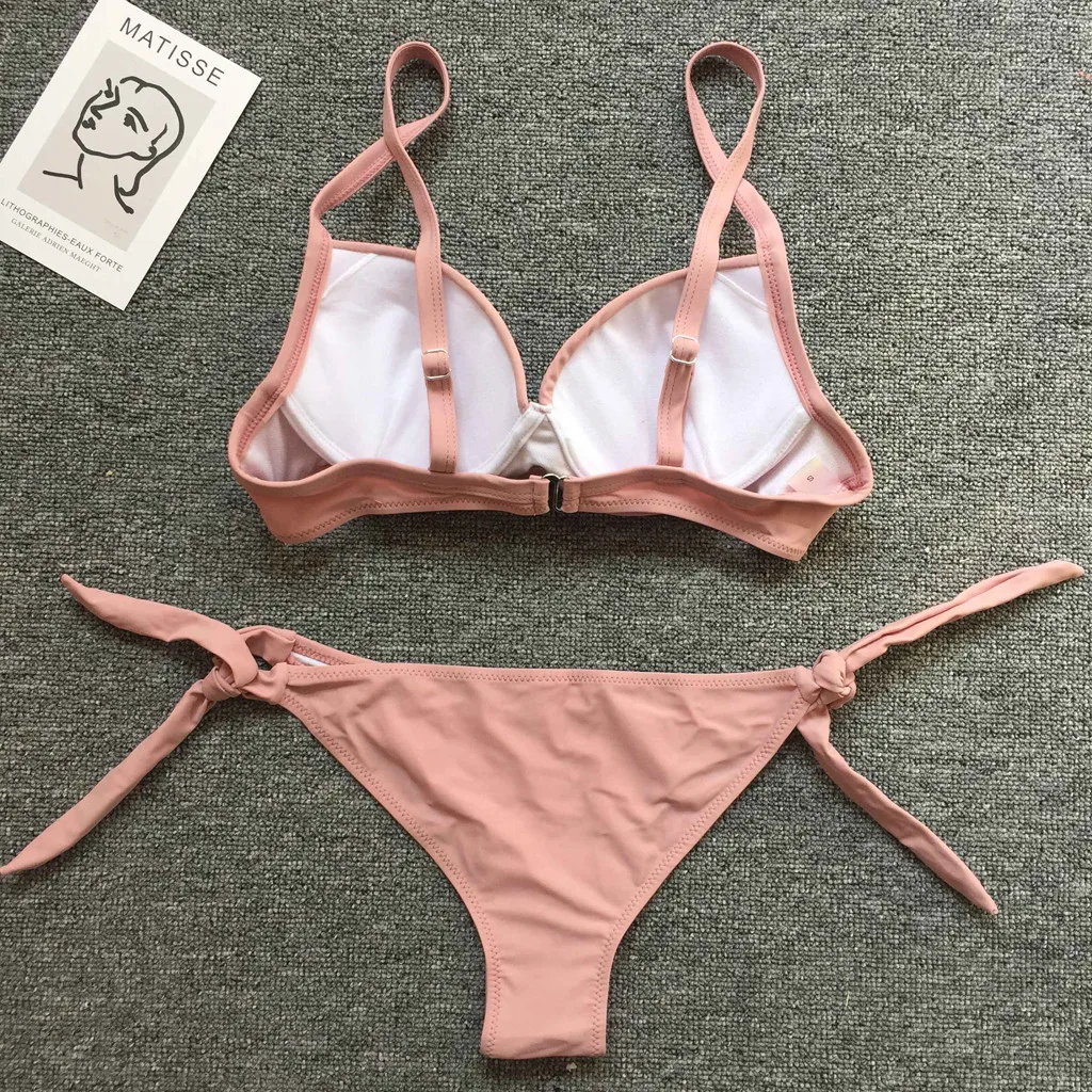 

Sexy Rhinestone bikini 2021 Push up swimsuit female Knot bathing suit Brazilian bikini Summer bathers Beach swimwear women new