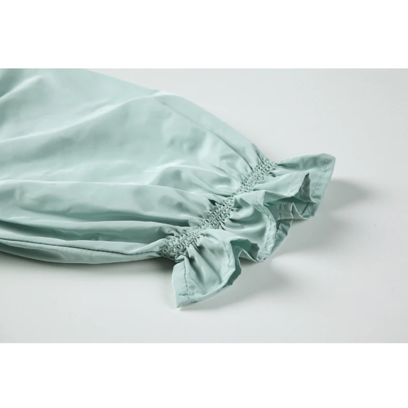 

Solid Pullover Blouses Women 2021 Vintage Korean Elegant Flare Long Sleeev Square Collar Shirts Elastic Slim Blusas Ulzzang Tops