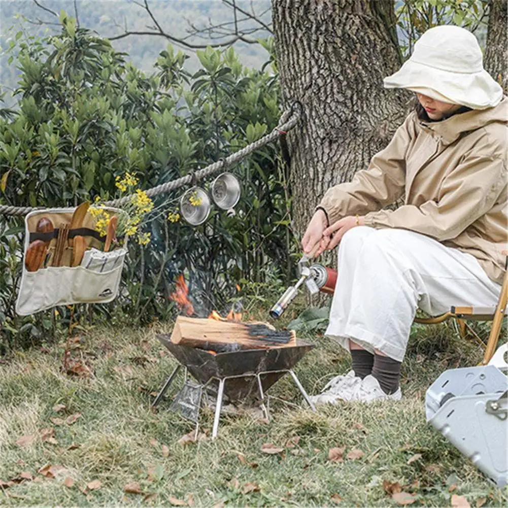 Портативная сумка для хранения столовой посуды пикника палочки соломенный нож и