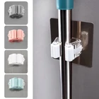 Настенный органайзер для швабры, держатель, крючок, вешалка для щетки и метлы, домашняя стойка для хранения, крючки на присоске для ванной комнаты