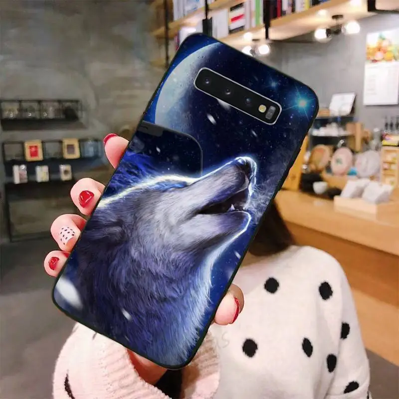 

Cute Snow Wolf Phone Case For Samsung A50 A51 A71 A20E A20S S10 S20 S21 S30 Plus ultra 5G M11 funda shell