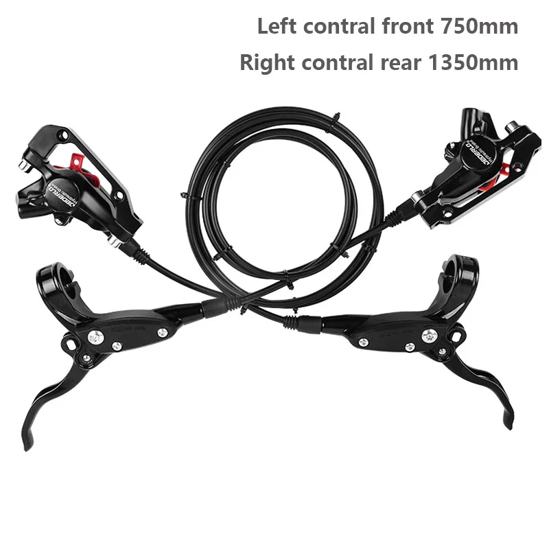 Тормоз велосипедный горный mtb дисковый гидравлический 750мм 1350мм лево право управление передний задний с накладками.