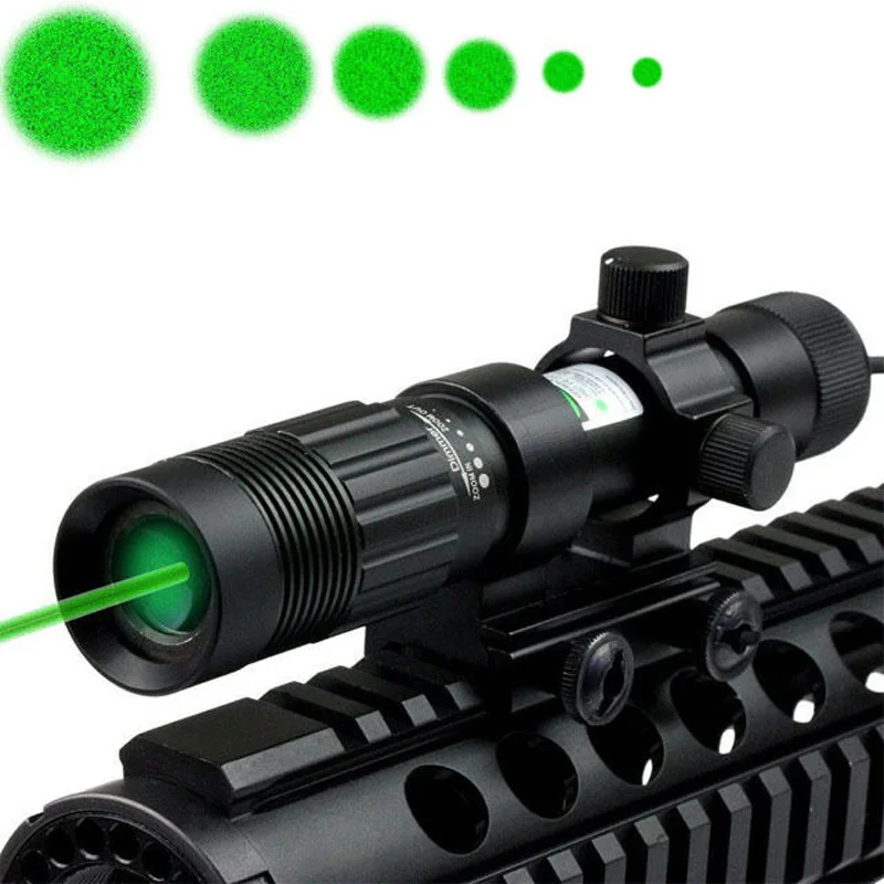 

Бесплатная доставка фонарик Регулируемый лазерный прицел тактический охотничий зеленый осветитель с креплением для Вивера и переключател...