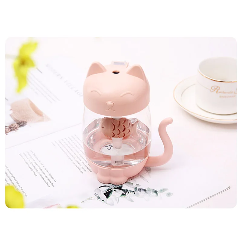 Настраиваемый Настольный увлажнитель воздуха для спальни с кошкой бесшумный три