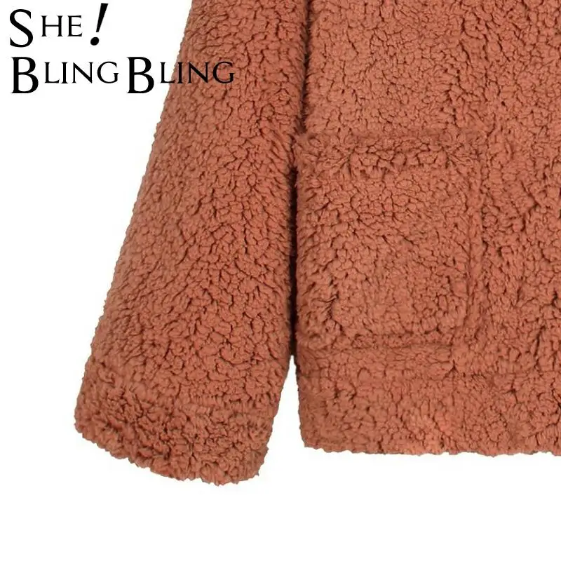 Модный теплый длинный кардиган SheBlingBling из искусственного меха Женская куртка 2019