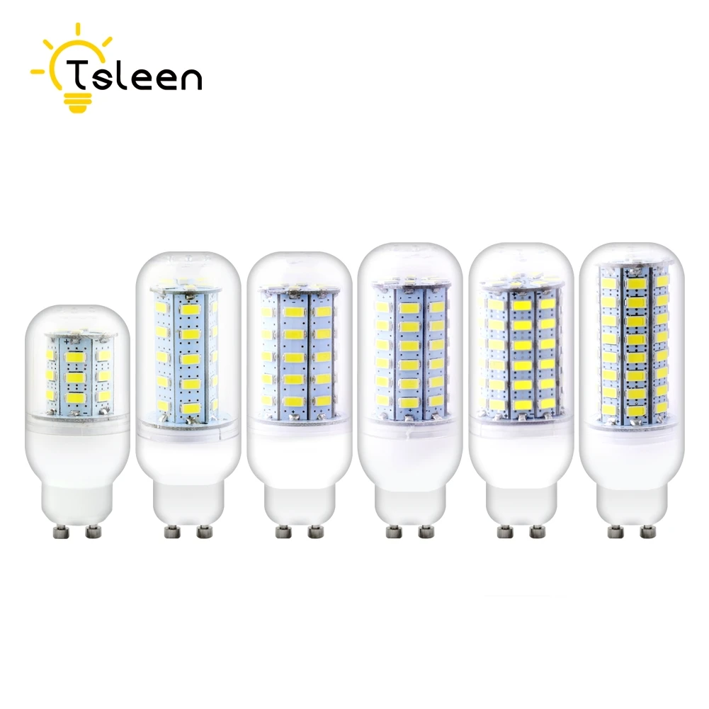 

TSLEEN 10X GU10 5730SMD LED Corn Bulb Lamps Cool Warm White 220V 7 9 12 15 20 25W Low-power Consumption For Home Shop Office