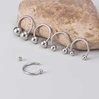 5pcs surgical steel bcr septum lip piercing nose ring hoop horseshoe ear smiley bar circular barbell helix cartilage earring 16g