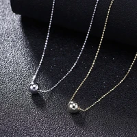 925 sterling silver minimalist transfer beads clavicle chain necklace for women charm fashion sexy dress jewelry accessories