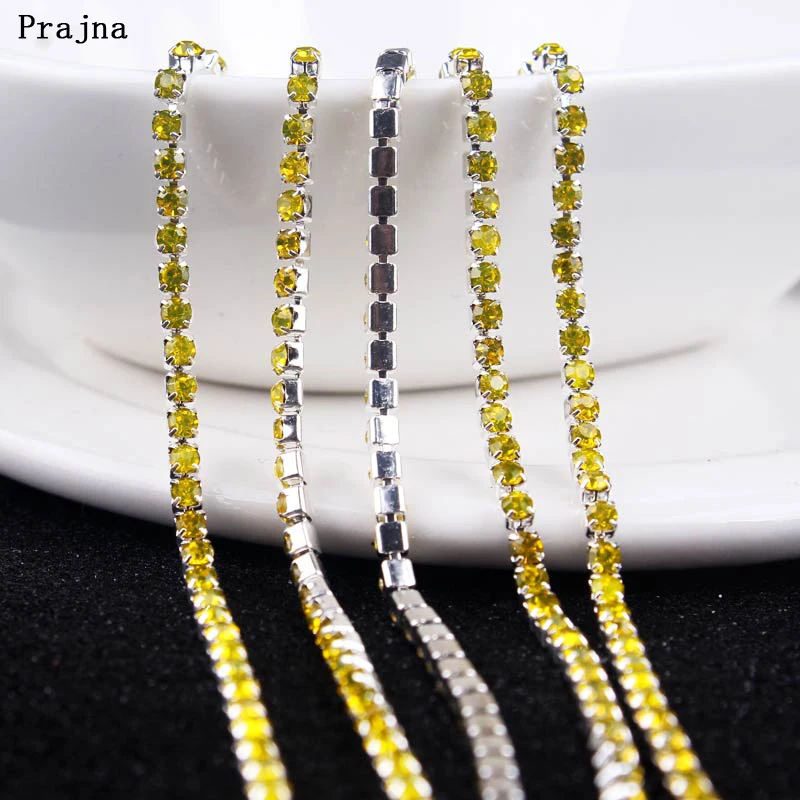 Prajna Rhinestone Applique Crystals Strass For Cloth Chain Trim 2.8 mm Class Thermomix Rhinestones Sewn DIY Craft Z | Дом и сад