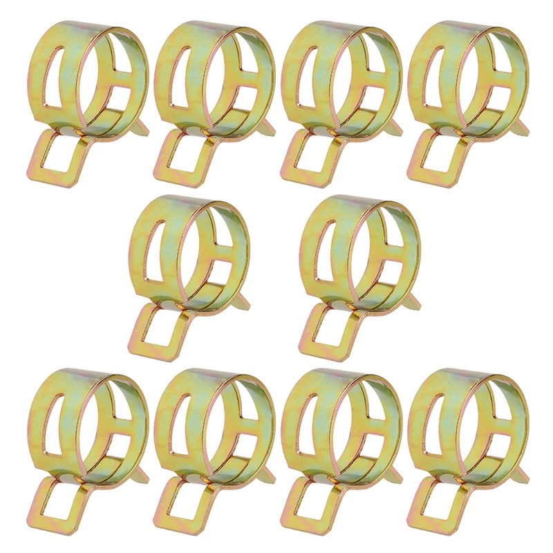 

10Pcs 5-22mm Spring Clip Fuel Line Hose Water Pipe Air Tube Clamps Fastener 6XDD